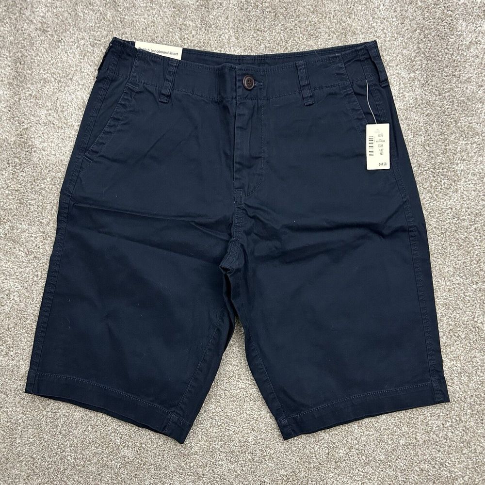 Aeropostale‎ Shorts Men's 28X11.5 Blue Longboard Stretch Flat Front Pocket NEW